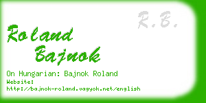 roland bajnok business card